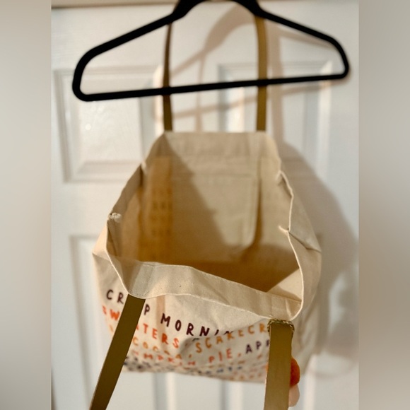 Fall Canvas Tote Bag with Colorful Text - Picture 3 of 4
